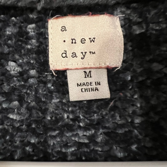 Women’s Chenille Blue Cardigan - Picture 3 of 3